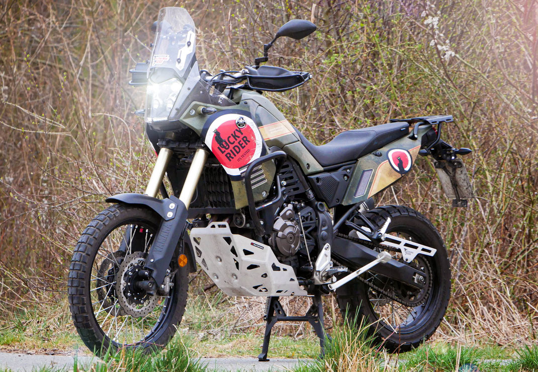 Kein Airbrush, kein Dekorsatz: individuelles Design gezeichnet und gedruckt auf Folie, Spezialist für Motorradfolierung insbesondere BMW R1200GS R1250GS R1300GS Yamaha T700 Teneré, Honda Africa Twin, Ducati DesertX, Guzzi Stelvio, Guzzi V85TT