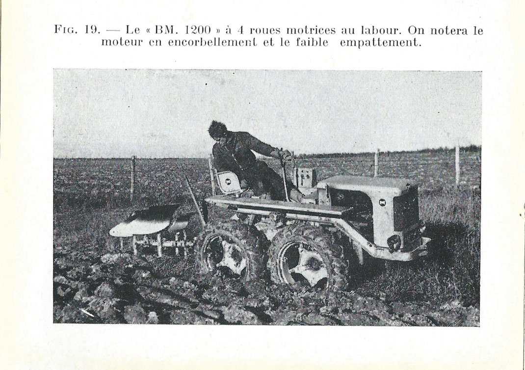 Sur livre "Motoculture et motorisation des travaux agricoles" de J. Delasnerie édition de 1954