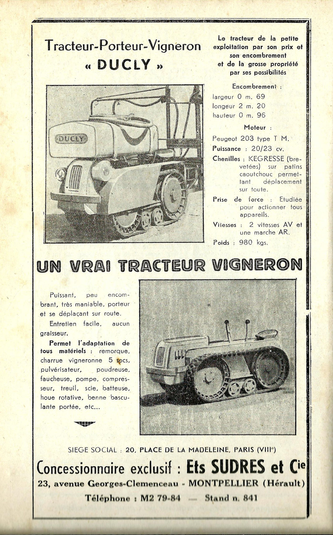 Publicité 1954
