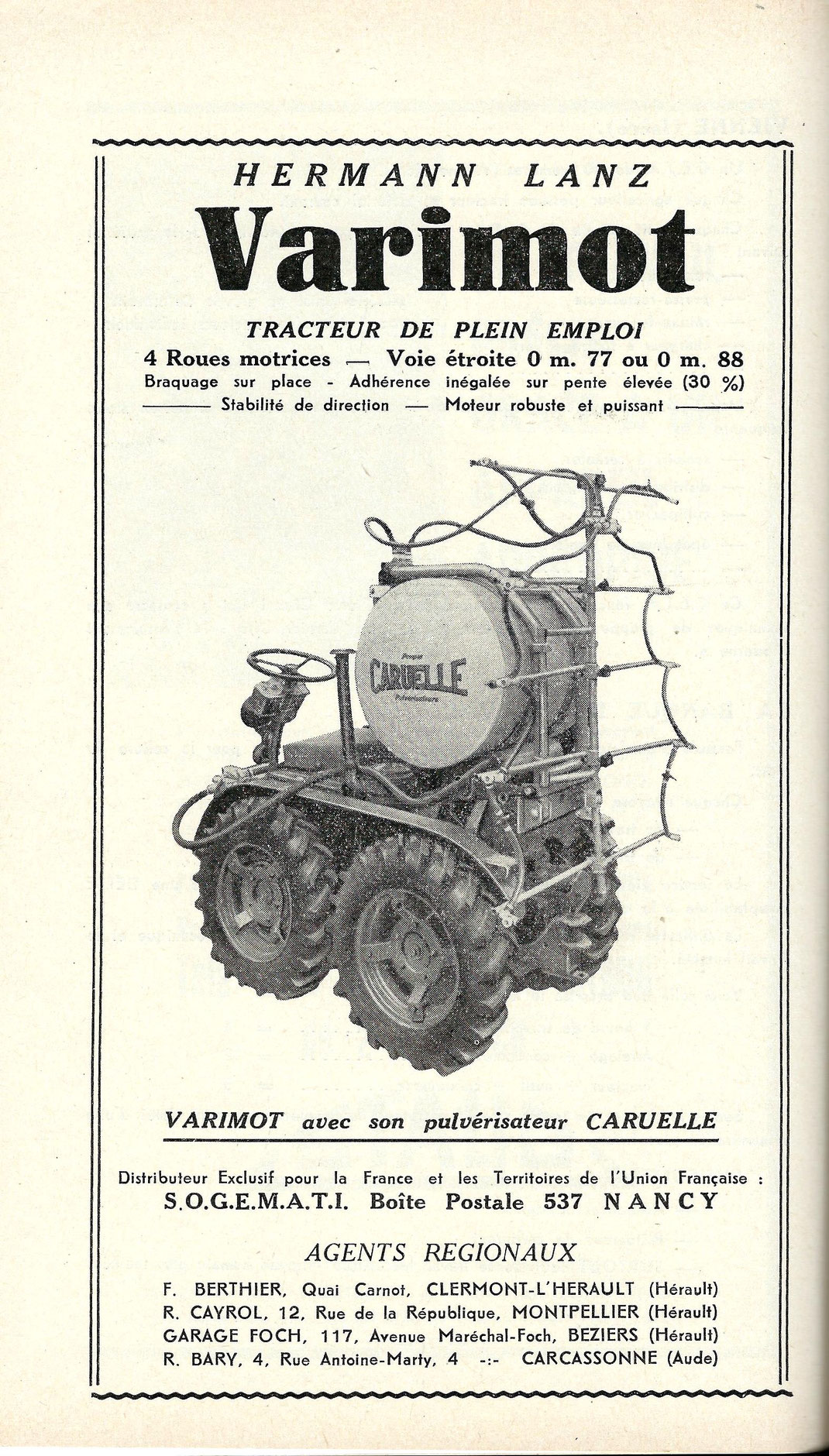 Sur un livret Motoviticulture de 1959