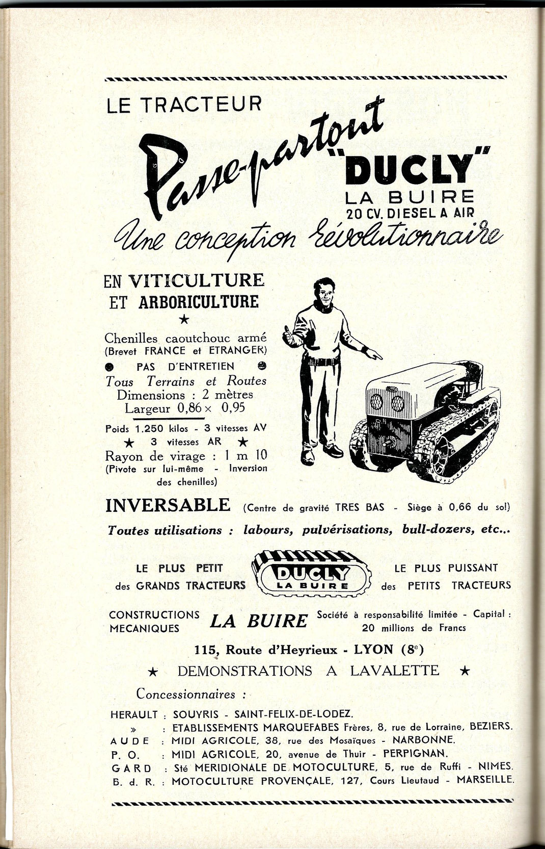Sur un livret Motoviticulture de 1959