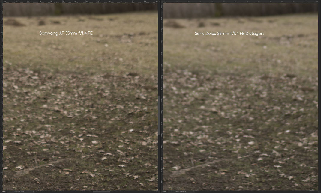 Samyang AF 35mm f/1.4 FE vs. Sony Zeiss 35mm f/1.4 Distagon, Bokeh 2