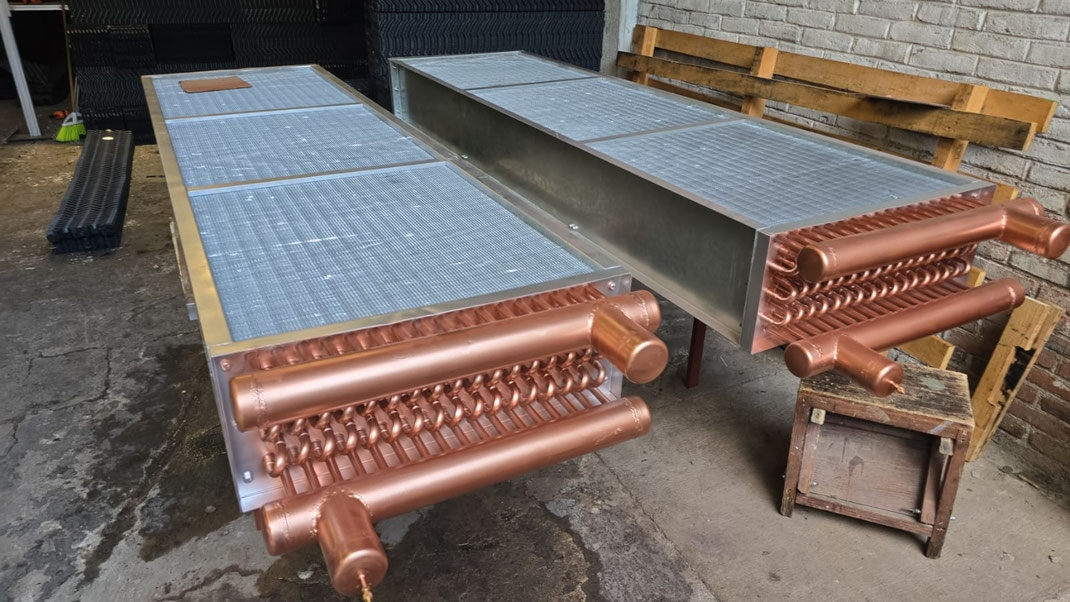 Fabricacion y Venta de Condensadores de Tubo y Aleta, serpentines y radiadores para enfriamiento Industrial y Comercial