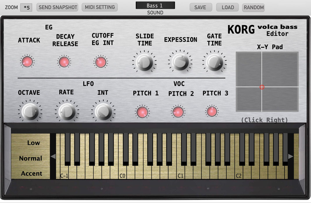 Volca Bass Editor VST and Standalone