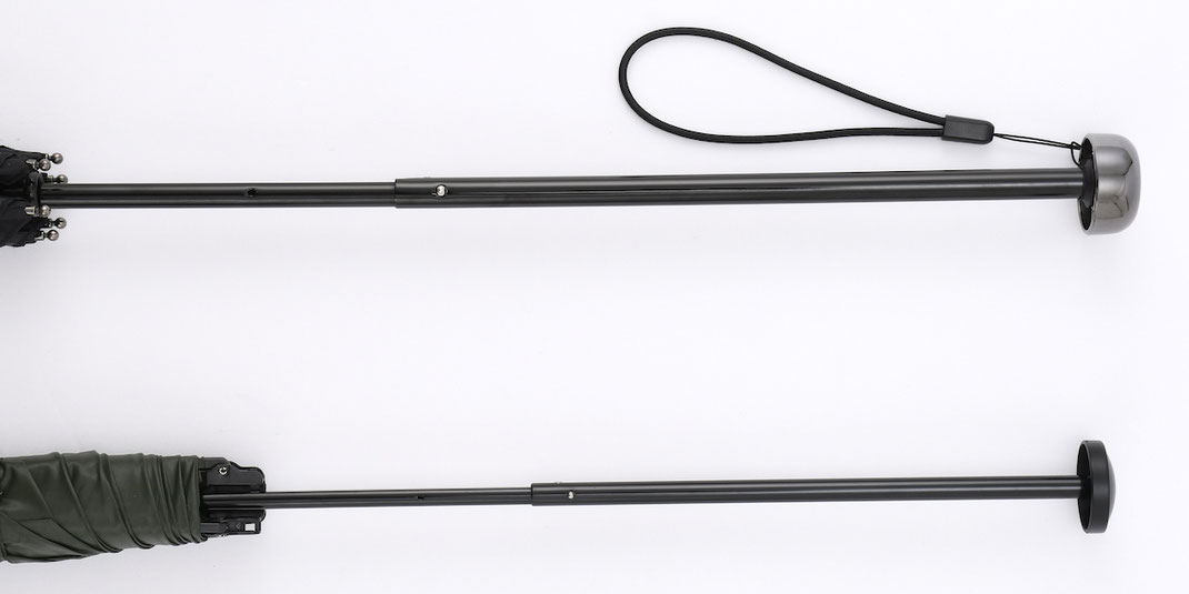 【上】オルタナスリム60 シャフトの太さは約10mm 【下】シャフトが細いものは約7.6mm