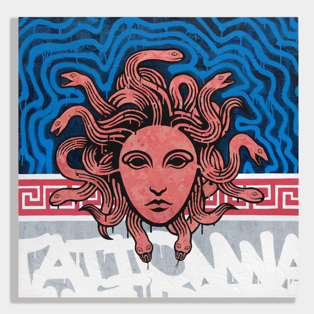 Acrilico e smalto su tela (acrylic, enamel on canvas) 100x100cm