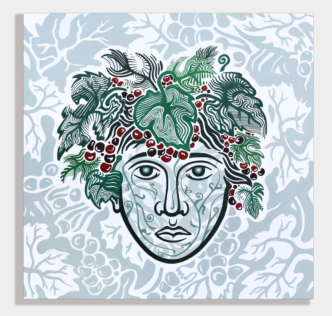 Acrilico e Smalto su tela (acrylic, enamel on canvas) 80x80cm -2020-