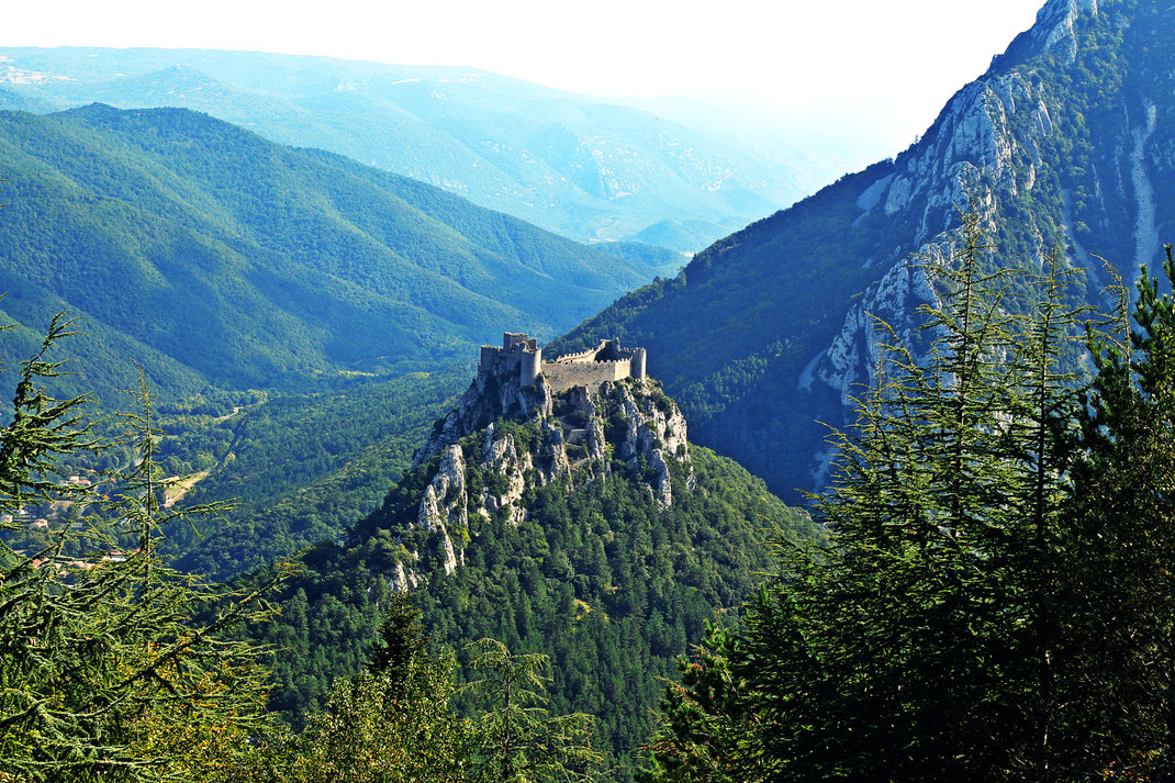 Château de Puilaurens - La Serre des Aiguilles - Espace VTT Aude en Pyrénées