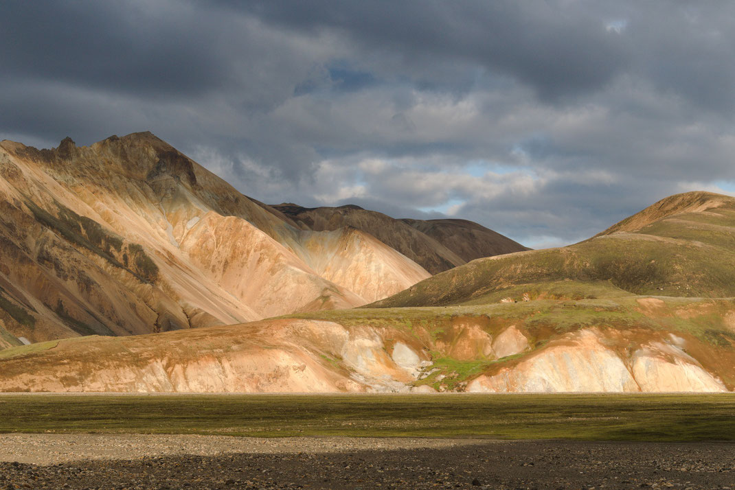 Landmannalaugar mountains in light