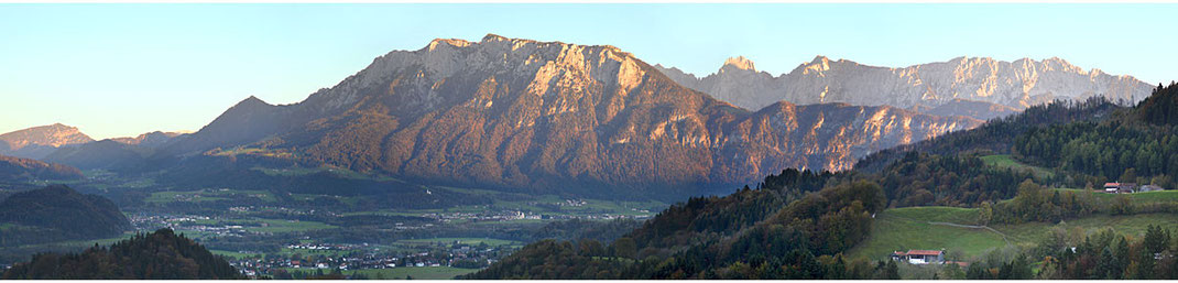 Oberaudorf und Bergpanorama Wilder Kaiser