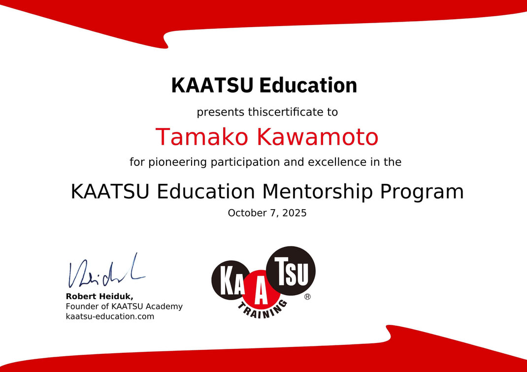 KAATSU Academy kaatsu education 認定証