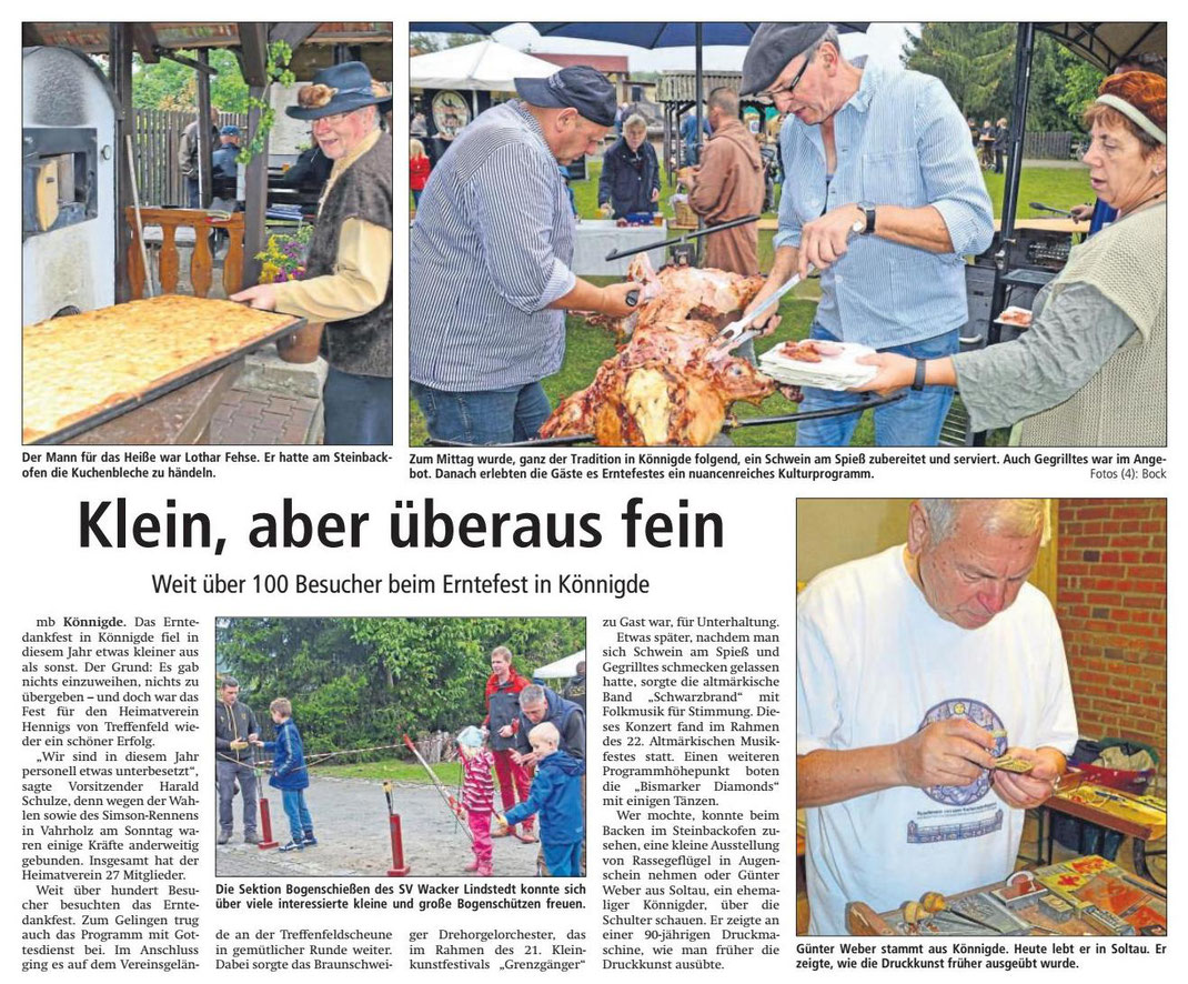 Altmark-Zeitung vom 29.09.2017, von Maik Bock