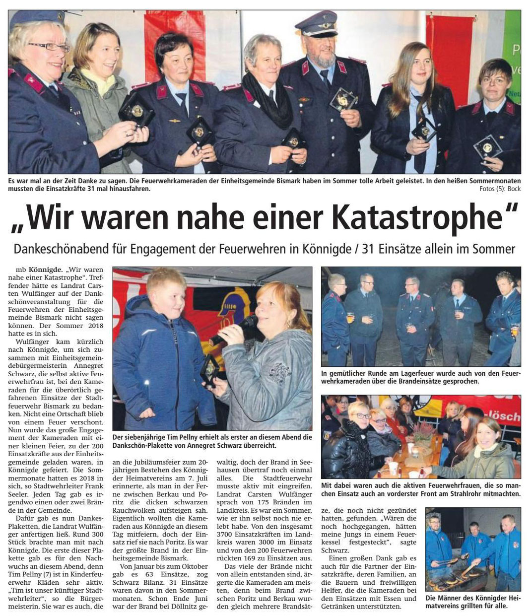 Altmark-Zeitung vom 13.11.2018, von Maik Bock