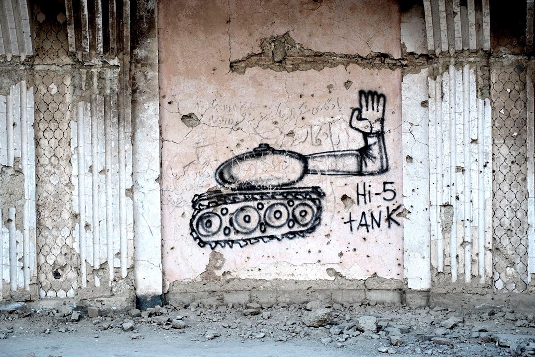 graffiti inside the darul aman palace