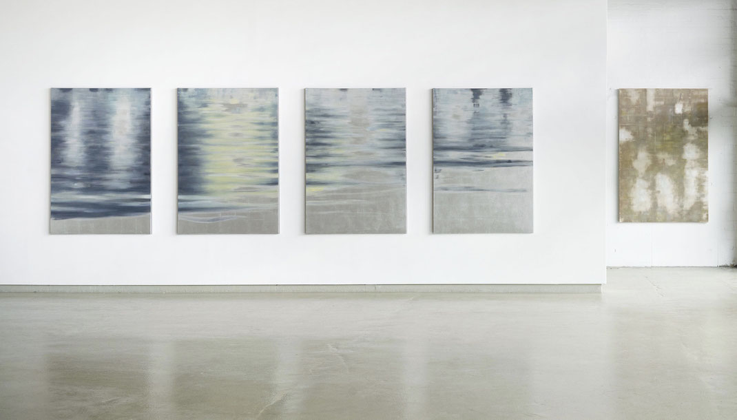 Spiegelung 1-4  each 160x110cm, Reflexion 3 180x120cm 