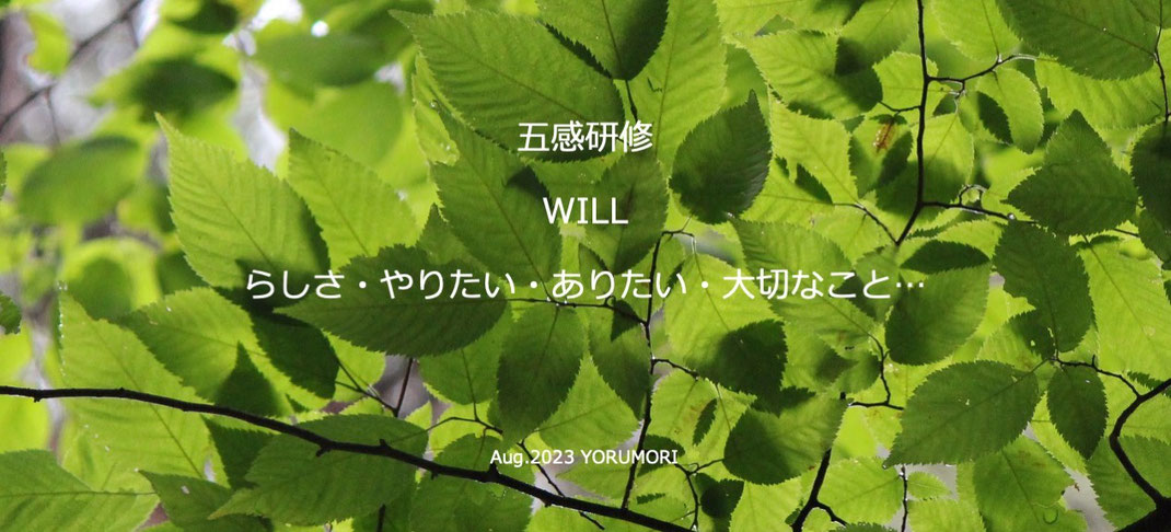 五感ワークショップ「Will」-自分らしさ・やりたい・ありたい・大切なこと…