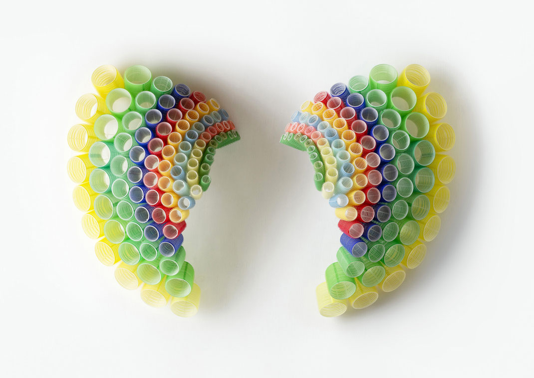 RAINBOW WINGS, 2025, 92 x 60 x 21 cm