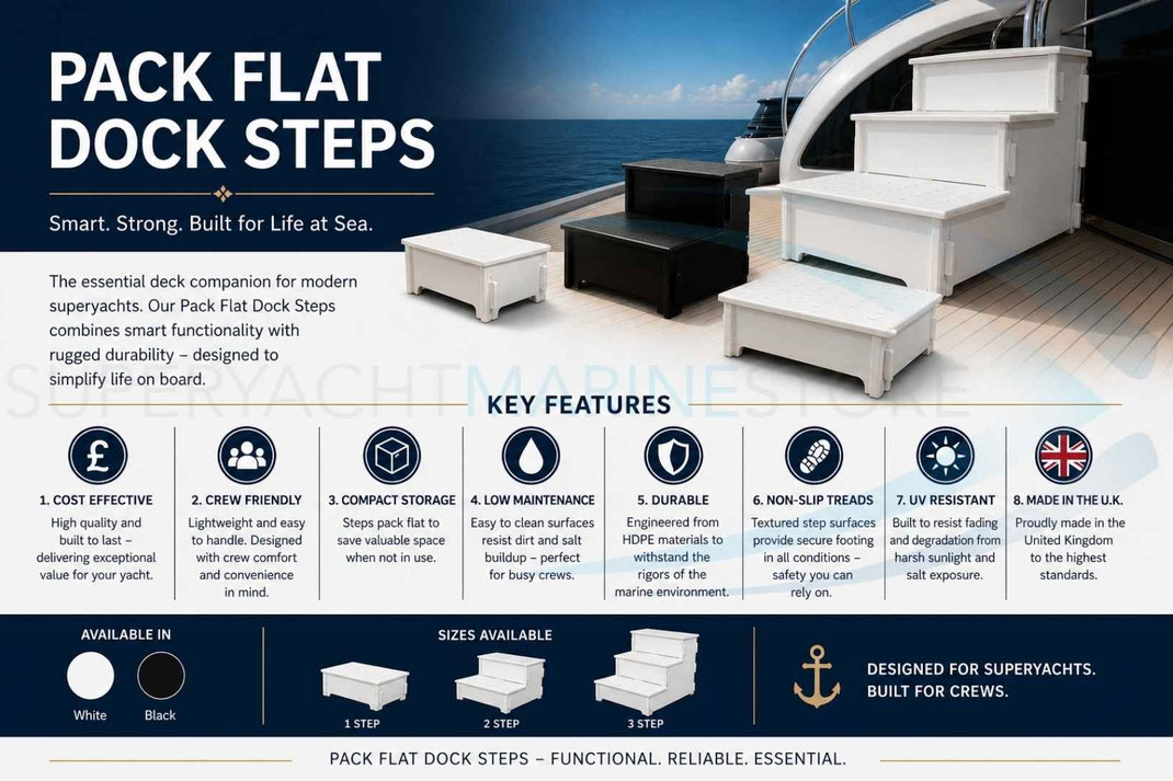 Pack flat dock steps features
