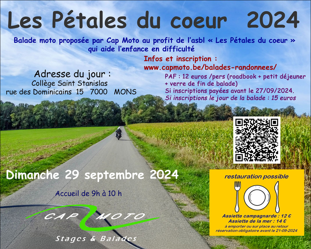 Balade moto "Les Pétales du Coeur 2024" by Cap Moto