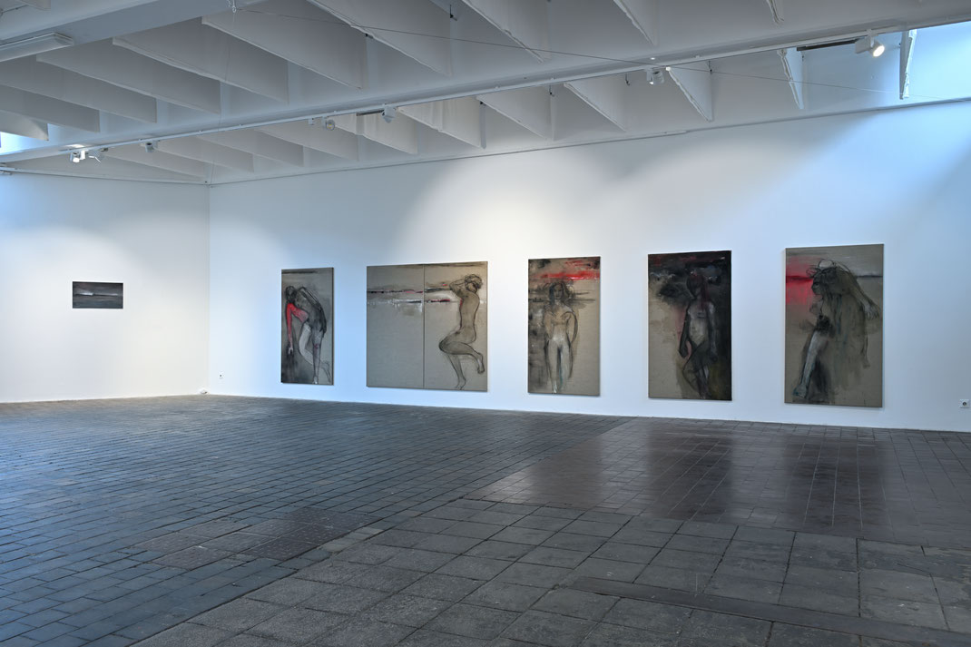 Blick in die Ausstellung Backraum, Weltkunstzimmer. Y.Schweidtmann, Malerei.  Foto copyright: Masaki Nakao
