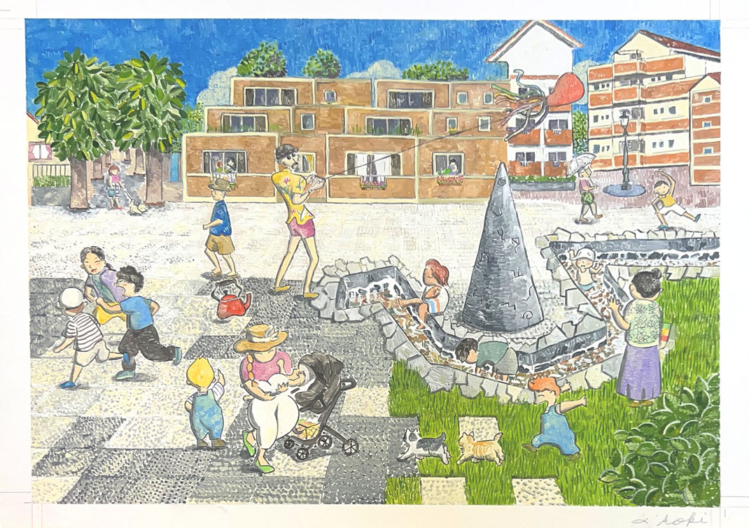 アクリル　muse bord 386×297ｍｍ　2024年