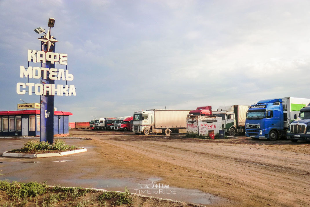 Truckstop in der Nähe von Omsk/Russland