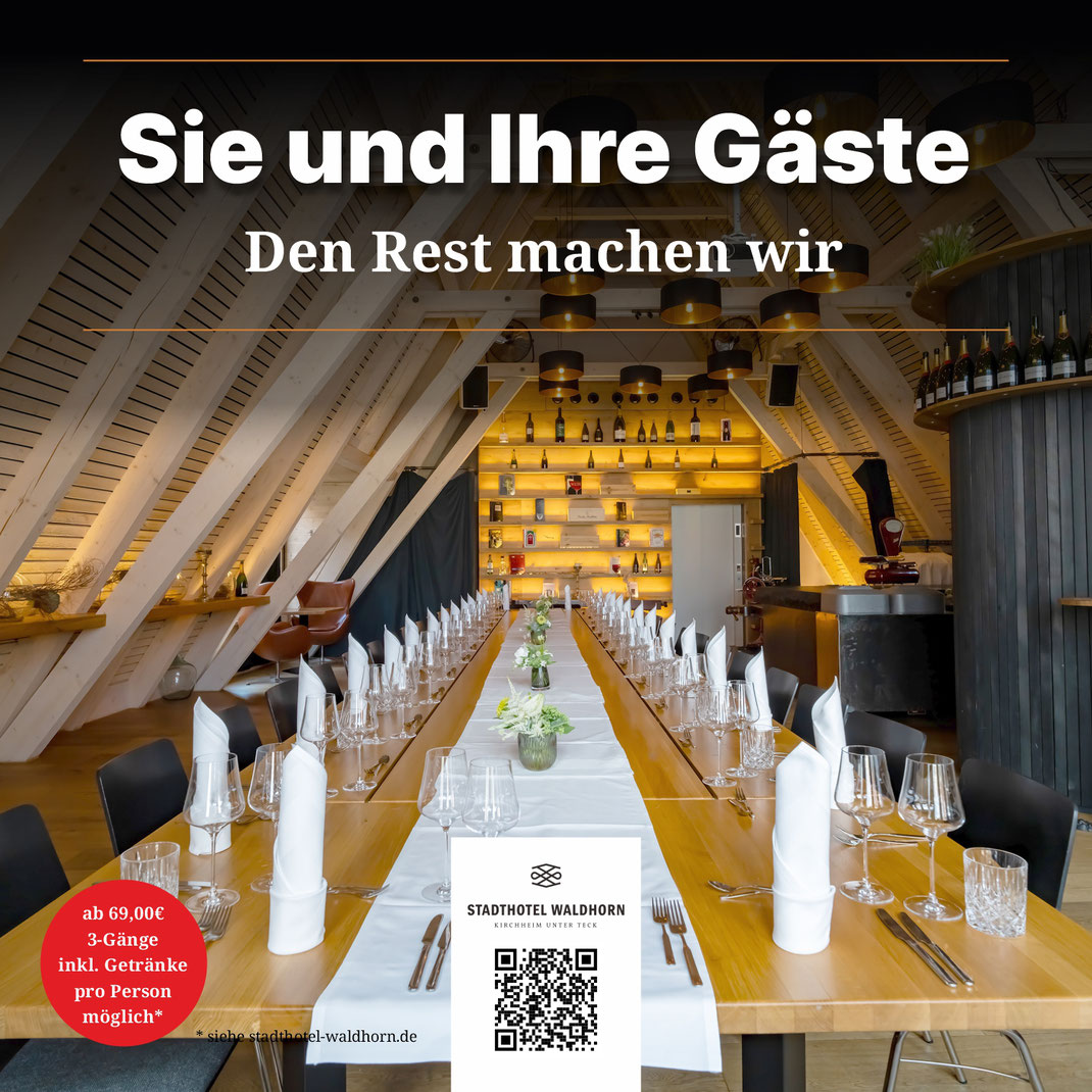 Kooperationspartner des 36. Kirchheimer Weindorfes: Stadthotel Waldhorn Kirchheim