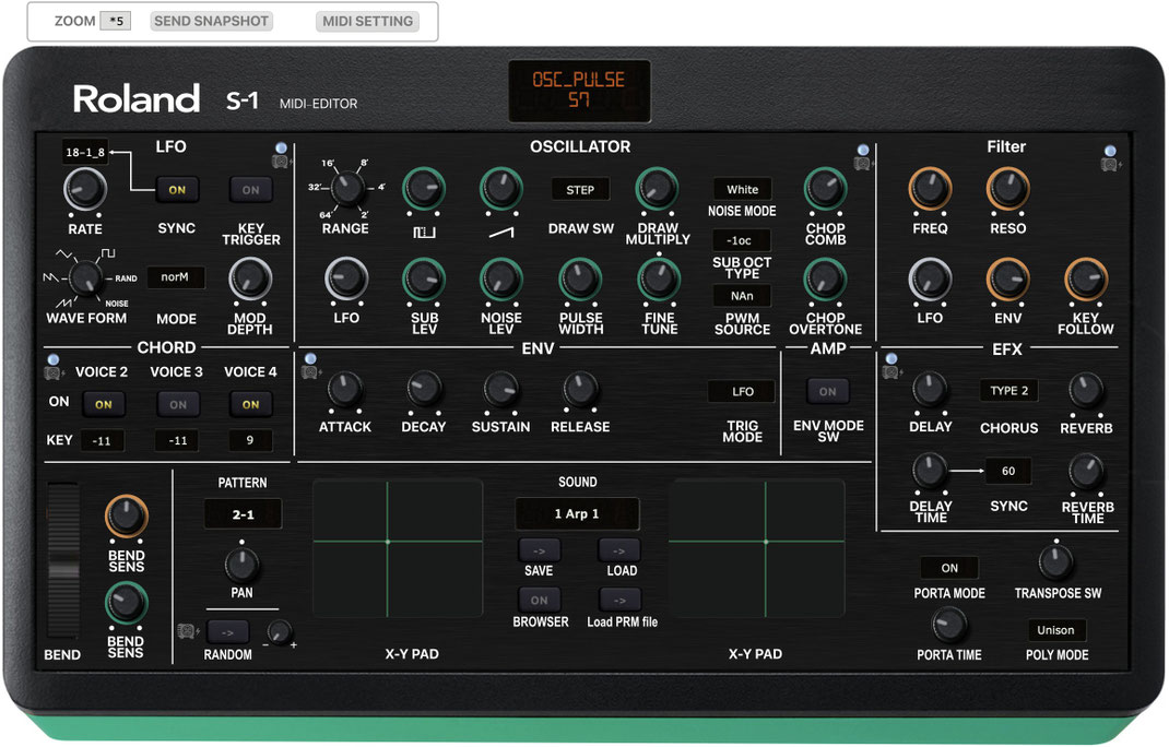Roland S-1 Editor - VST and Standalone V3