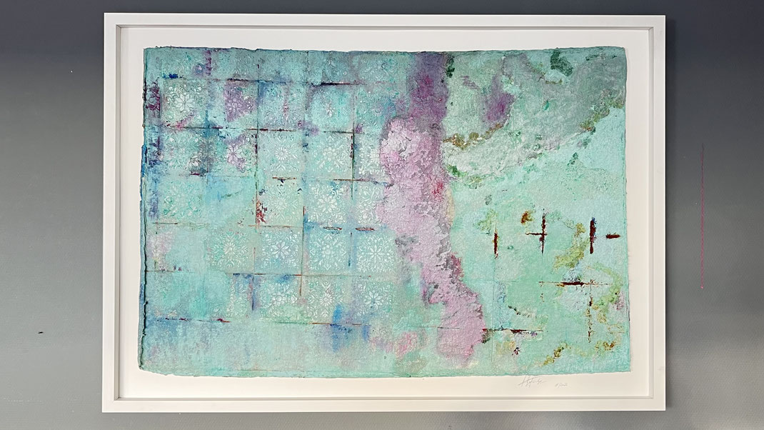 Handgeschöpftes Baumwollpapier, Oxidation, Ornamente, Kupfer- und Bronzeoxidation, abstrakte Kunst, bildende Kunst, Baumwollpapier, Oxidation, Patina, Renaissance, Damask Ornamente, Mandala, Kunst, Art, handgeschöpftes Baumwollpapier, Sascha Hartwich