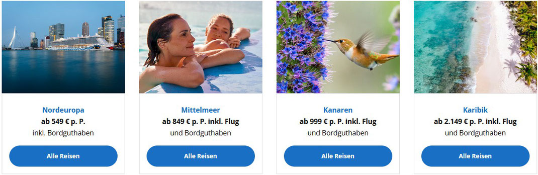 AIDA Reise mit Bordguthaben buchen|AIDA Mittelmeer, Nordeuropa Ostsee & Nordsee, AIDA Kanaren & AIDA Karibik mit Flug 2026 beim Reisebüro Reiselotsen HH
