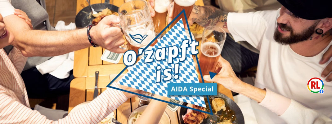 AIDA Oktoberfest 2026 an Bord Aidanova - Buchung Reisebüro Reiselotsen Hamburg -  Oktoberfest Kreuzfahrt AIDA Wiesn Stimmung an Bord ab Kiel nach Norwegen 