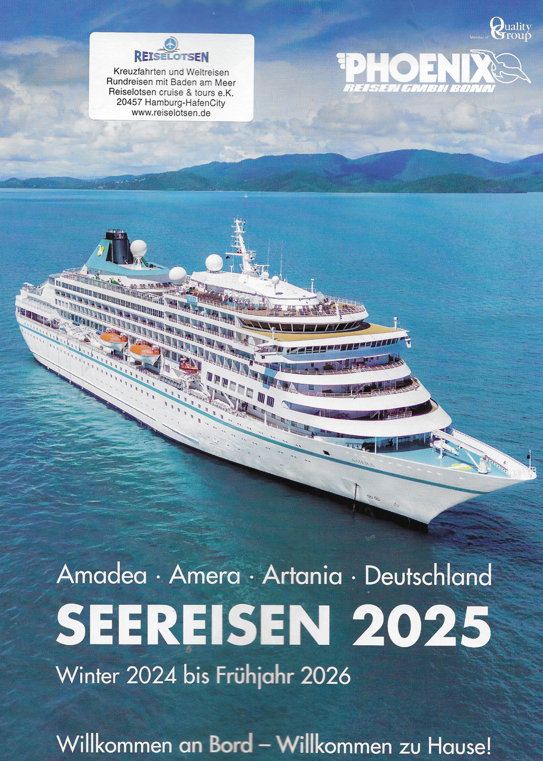 Phoenix Seereisen 2024-2025 Phoenix Frühbucher Kreuzfahrten 2026 mit Artania, Amadea, Amera und MS Deutschland buchen