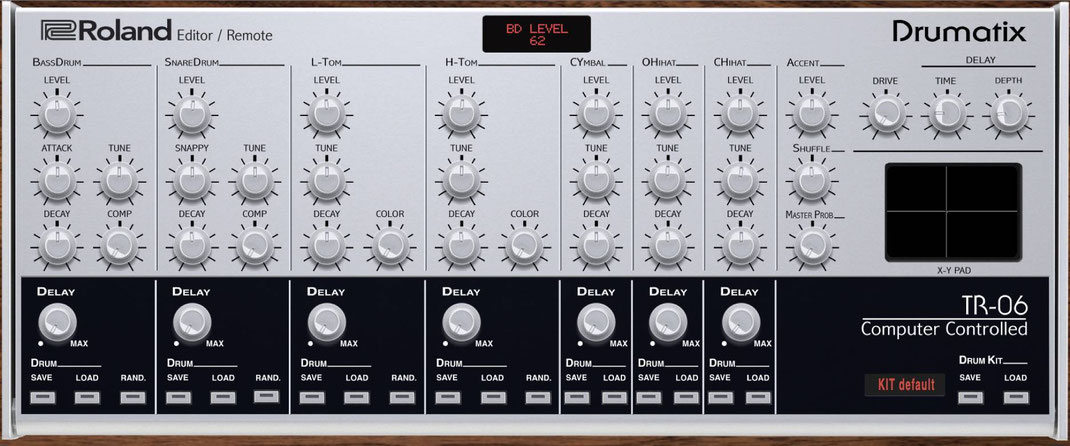 Roland TR-06 Drumatix Editor as VST and Standalone