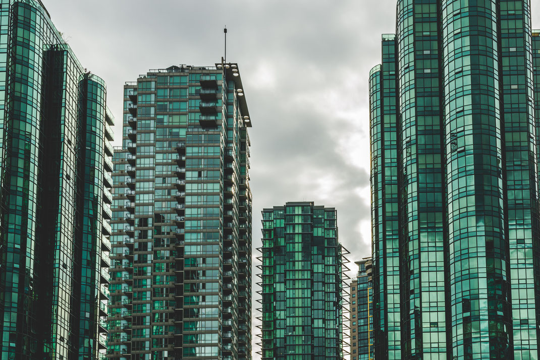 green business skyscrapers in Vancouver