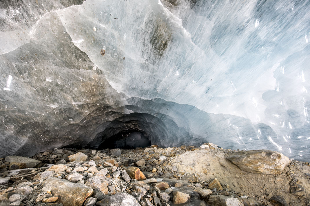 Gletscher Höhle Rosegg Graubünden Schweiz Eiszeit
