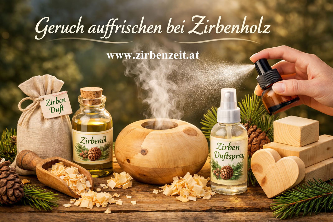 Duft auffrischen bei Zirbenholz - den Duft der Zirbe wieder erneuern