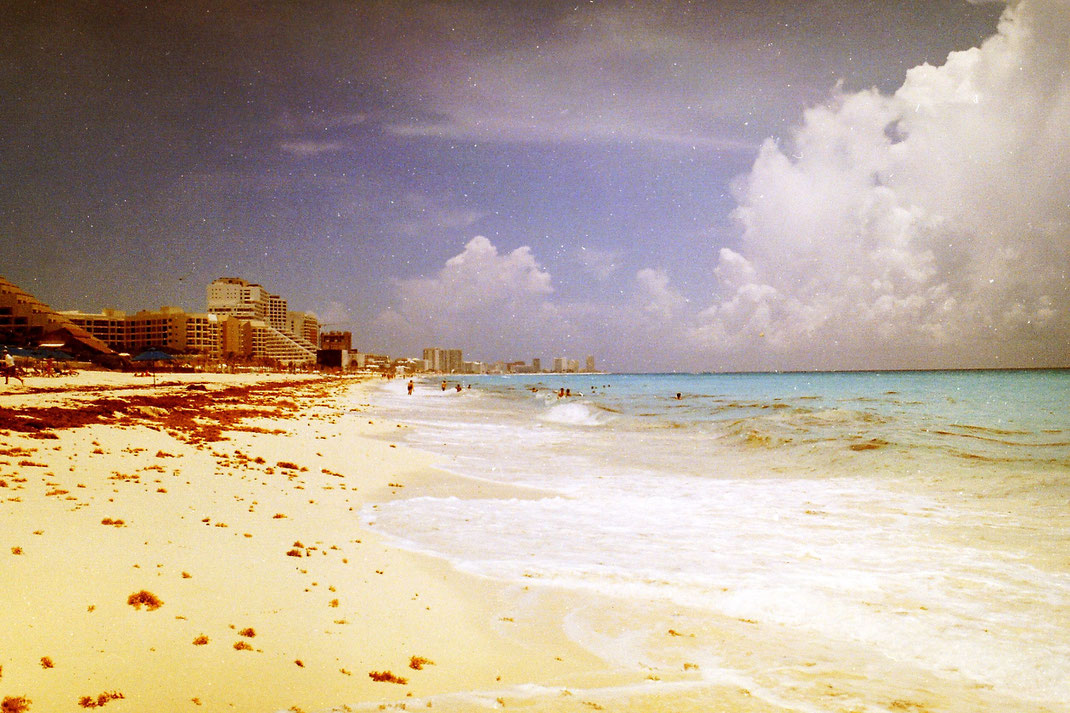 cancun,beach,tropical,caribe,mexico,yucatan,analog,film