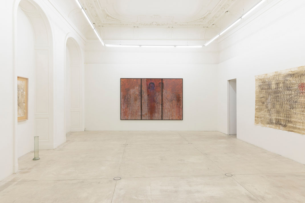 Hermann Nitsch Kunst  Ausstellung in Wien bei Galerie Krinzinger. Druckgrafiken. Nitsch art prints edition.