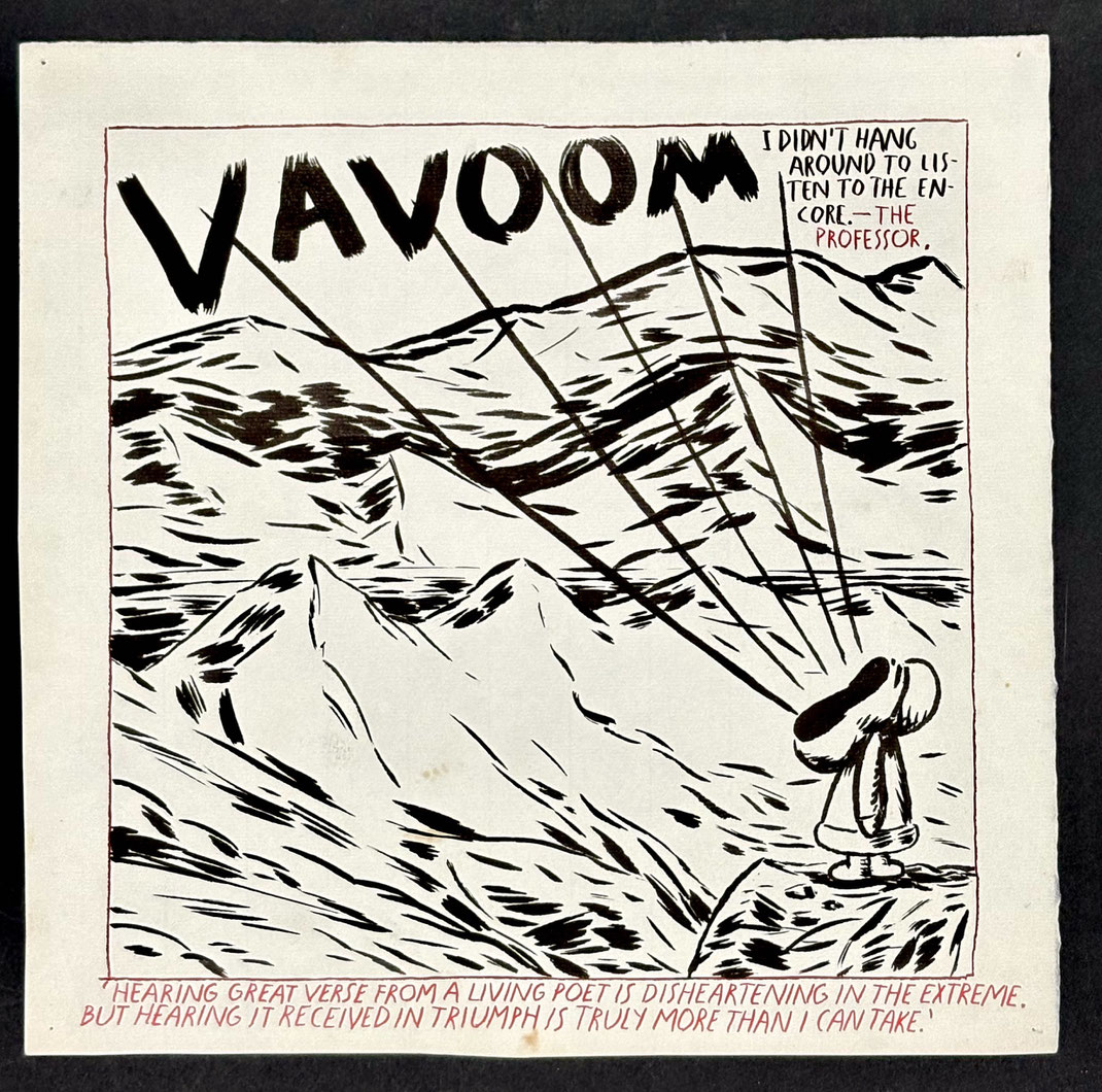 Raymond Pettibon drawing Vavoom. A Pettibon artwork from the 1990s. 