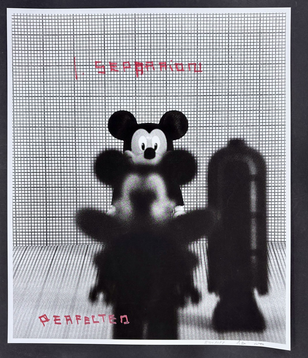 Thomas Zipp Kunst Edition art print. Mickey Mouse with atomic bomb art print.