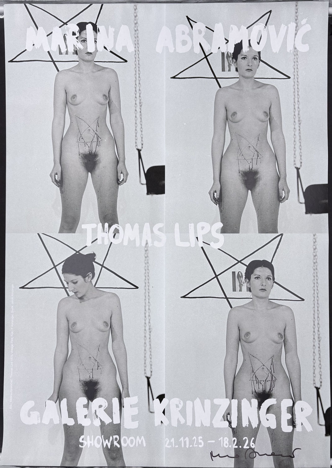 Marina Abramovic Poster Lips of Thomas Lips 1975 Wien (Vienna).