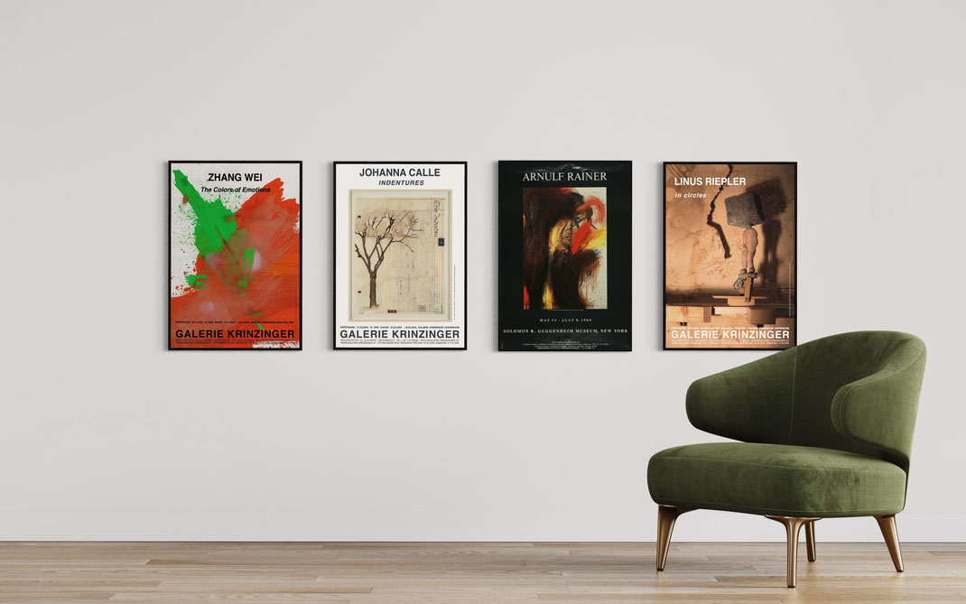 Posters from our art poster shop in Wien. Poster store in Vienna. Galerie Krinzinger Wien.