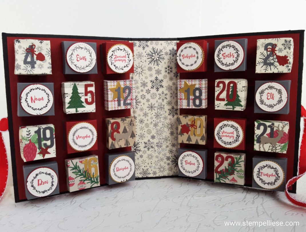 #Adventskalender #Kalenderbuchzumselbermachen #DIYAdventskaldender #Stampinup #stempelliese.com