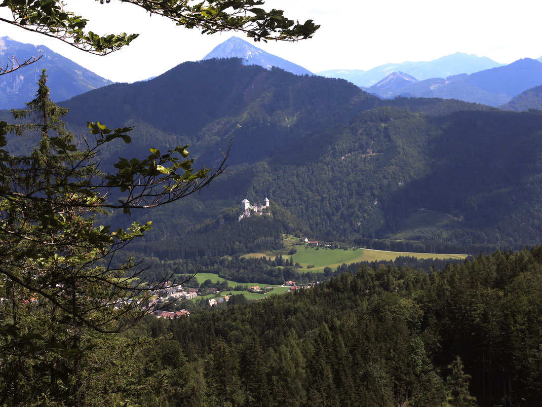 Das kleine Dorf St. Gallen mit der alten Burg Gallenstein liegt auf einer Hochebene umgeben von dichten Wäldern.