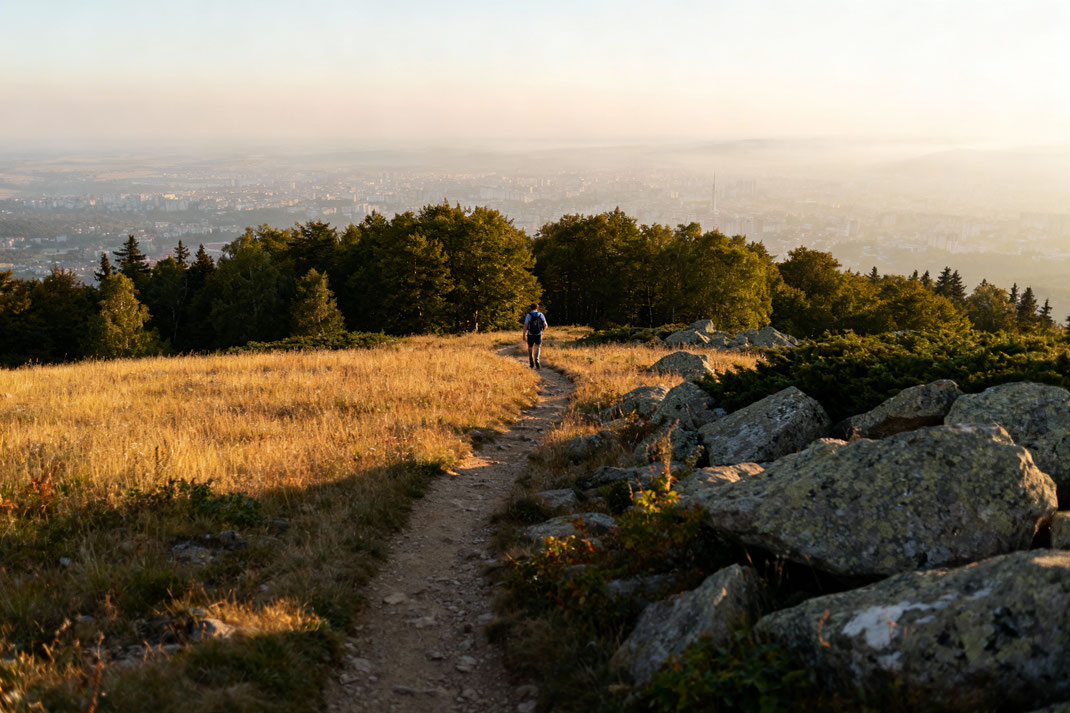 Viele Weit- und Tiefblicke vom Vitosha-Gebirge Richtung Innenstadt von Sofia