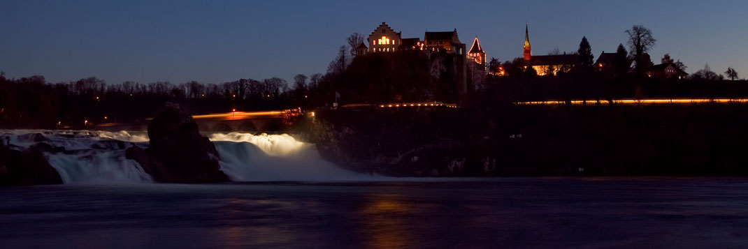 Schloss Laufen, Rheinfall, bei nacht, langzeitbelichtung, neuhausen, fotografieren, lernen, nurdeinfotokurs