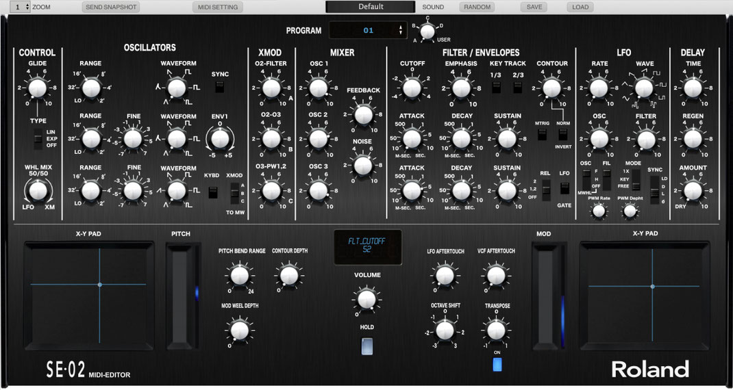 Roland SE-02 Editor, VST and Standalone