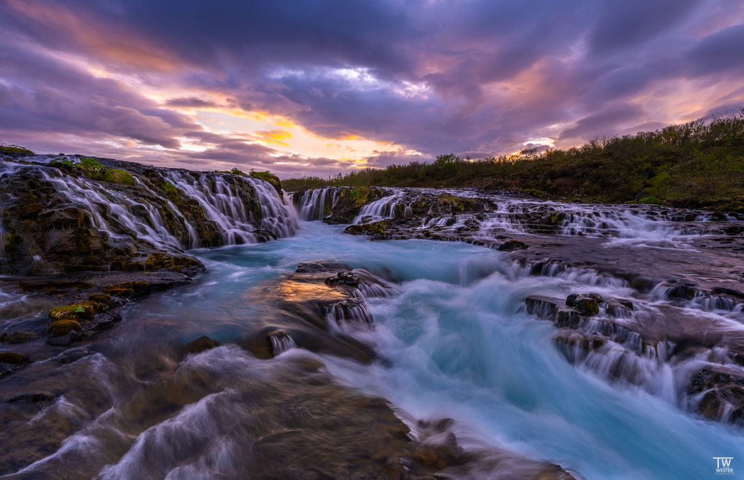 22. Die blaue Färbung des Bruarfoss ist ja so schon ein Hingucker, aber solche Bedingungen hatte ich die letzten Jahre nie….