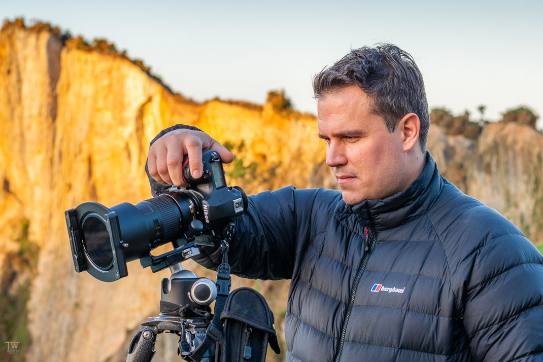 September 2018: an der nordspanischen Atlantikküste fotografierte ich den Sonnenuntergang
