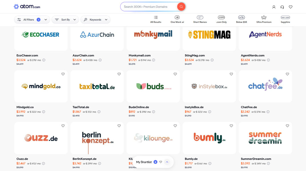 Brand Domains Markenfähige Domainnamen am Black Friday 2025 for Sale. Atom.com